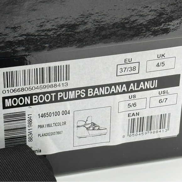 NWT Alanui x Moon Boot Pink Bandana Full Moon Low Pink Pumps Boots moonboots - Picture 4 of 16